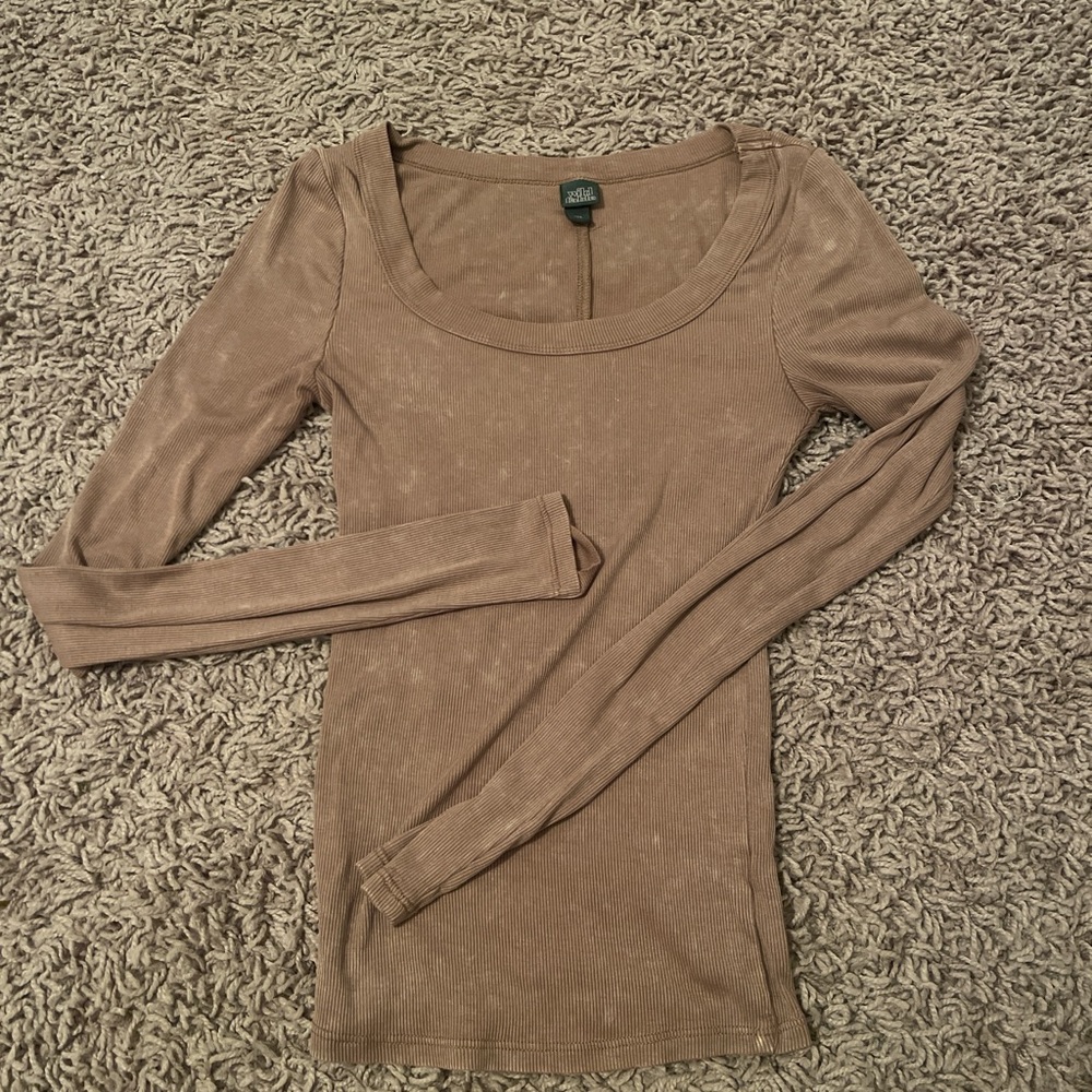 Women's Long Sleeve Top in Taupe by Wild Fable